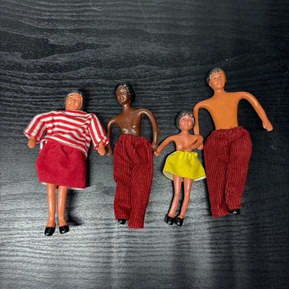 Other - Vintage Bendy Doll House Family Toys‎ Lot, Marvel Education